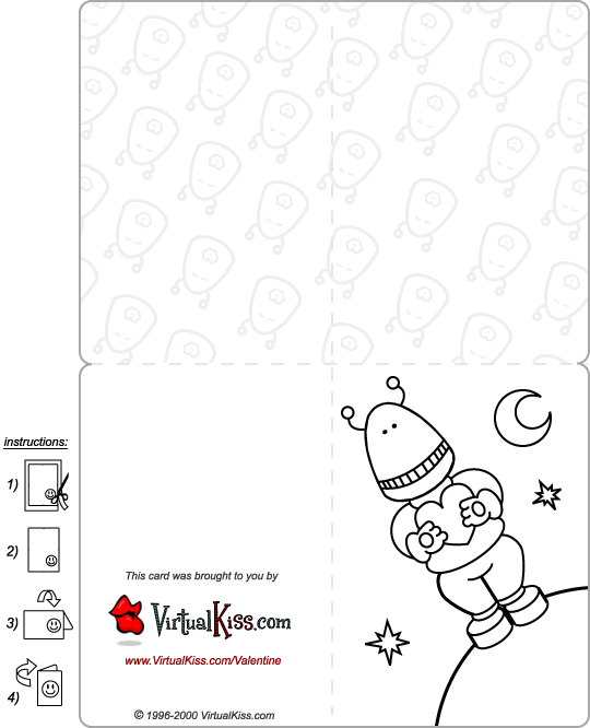 valentine cards for kids to color